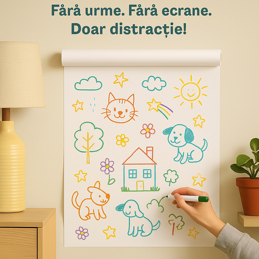 RolliPop – Rola de desen care îți salvează pereții și îți liniștește copilul